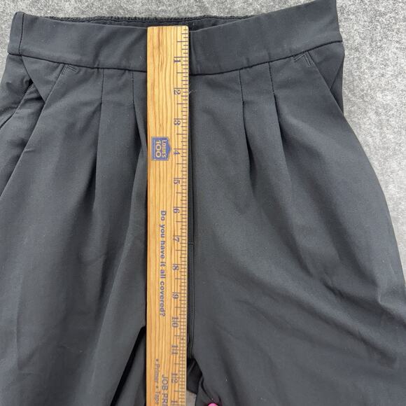 Lululemon Womens Essential High Rise Trouser Pant Size 2 Black Pleated Active - Picture 12 of 13